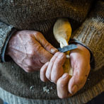 James Crombie in his workshop 2018